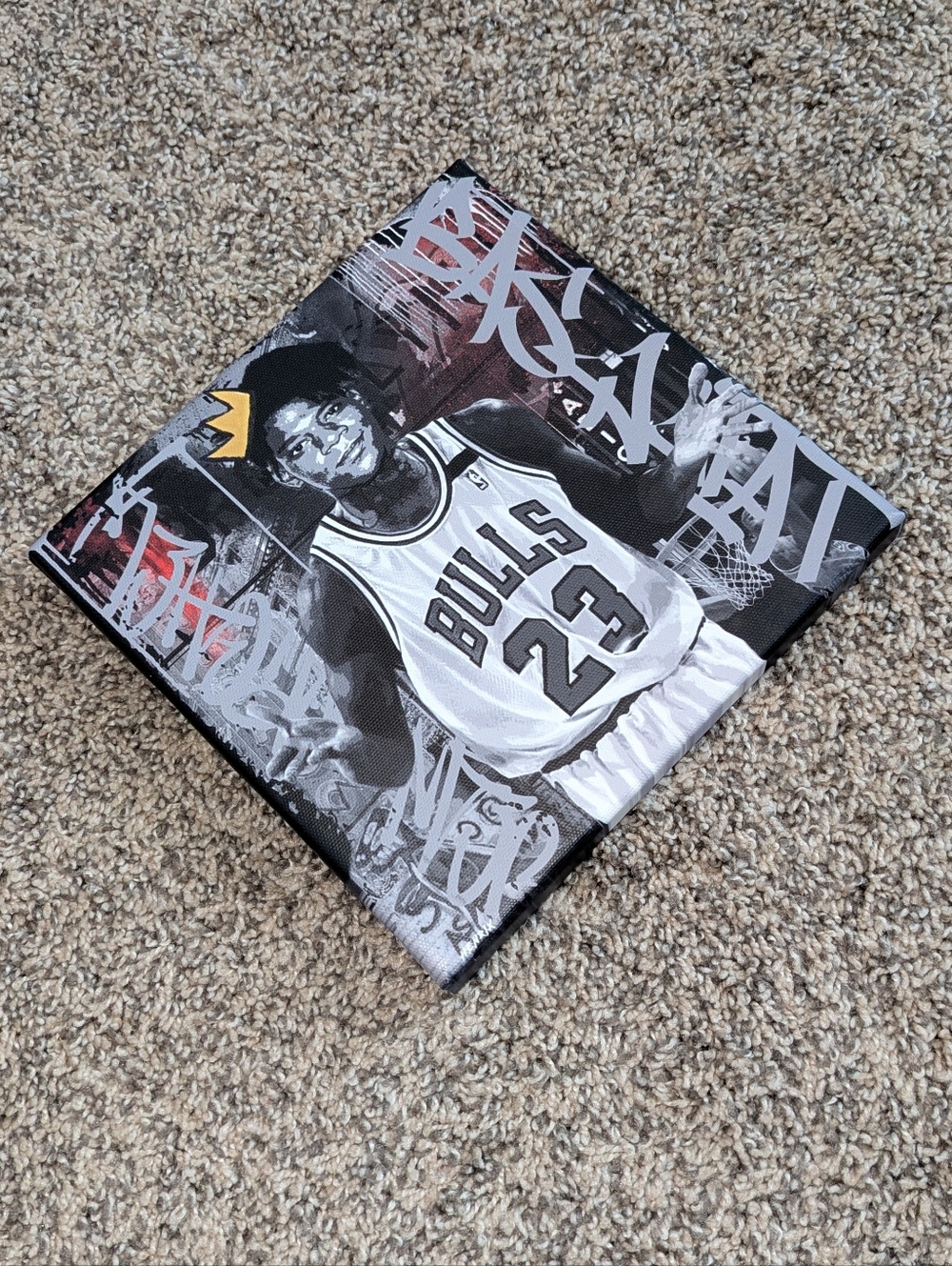 Jean Michel Basquiat x Michael Jordan Bulls Canvas Art Crossover Art